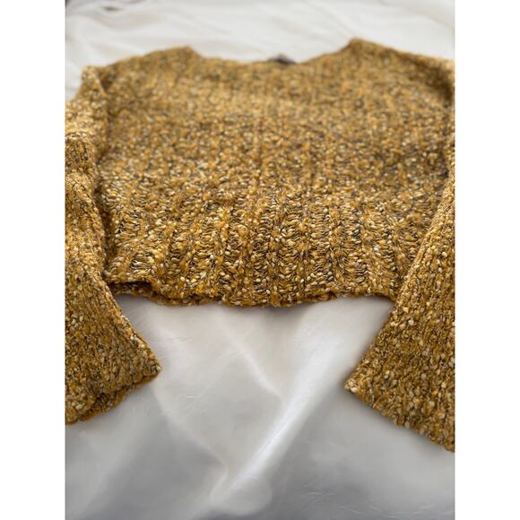 Wonderly Chunky Knit Mustard Yellow Sweater Textured Size M - Picture 5 of 8